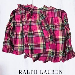 Plaid Long Sleeve Shirt by Ralph Lauren for Girl